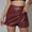 Wine, variant on Blmnix Christmas Skirts for Women High Waisted Asymmetrical Leather Skirt Brown Mini Jean Skirt for Women,L