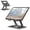 Black, variant on Tablet Stand Holder with Thickened 360°Rotating Base Dual Rod Adjustable Aluminum Stand