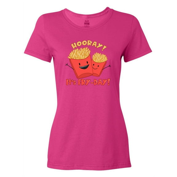 Inktastic Hooray It's Fry-Day with Cute Fries Women's T-Shirt