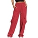 thumbnail image 2 of TaTaai Women Solid Color Loose Fit Cargo Pants Straight Leg Long Pants With Pockets Lightweight Breathable Soft Fabric Machine Washable No Fading Daily Outdoor Street Wear Gift, 2 of 9