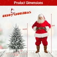 thumbnail image 3 of Gymax 4.5 FT Pre-Lit Artificial Christmas Tree Snow Flocked Full Tree w/ 436 Lush Branch Tips, 3 of 10
