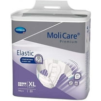 MoliCare Premium Elastic 8D Briefs, Unisex, Heavy Absorbency, X-Large, 14 Count