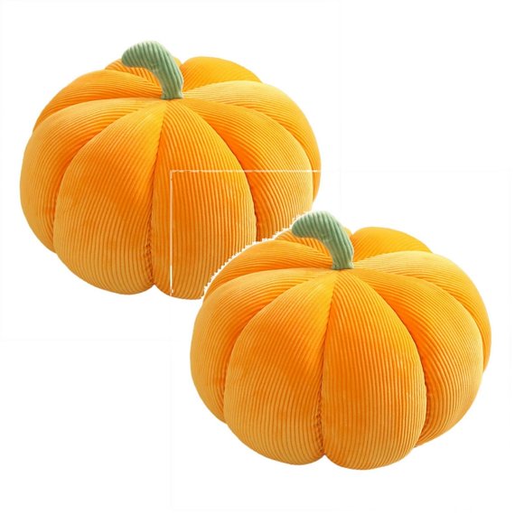 MesaSe 3PCS Stuffed Pumpkin Fluffy 7 Inch Halloween Pumpkins Plush Toys Soft Pumpkin Throw Pillow Gifts for Home Decoration Party Sleeping Cuddle friend for Toddlers and Babies Suitable f