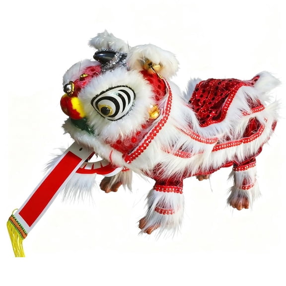 Lion Dance Puppet,Chinese Lion Dragon Marionette Hand String Puppet,Chinese New Year Lion Dragon Dance Toy for Spring Festival Holiday Decor