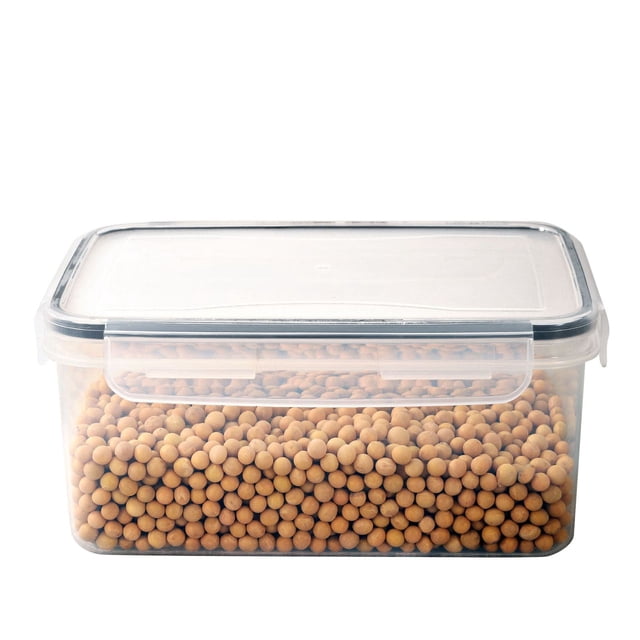 Airtight Plastic Food Storage Containers Set with Locking Lids – Clear Stackable Kitchen Pantry Organizer for Flour, Grain, Snacks, and Freshness Preservation
