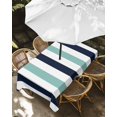 thumbnail image 3 of Outdoor Tablecloth with Umbrella Hole, Turquoise Navy Blue Striped Spillproof Waterproof Outdoor Table Cover, Farmhouse Stripe Art Patio Tablecloths for Party Picnic Camping, Rectangle 60"x120", 3 of 9