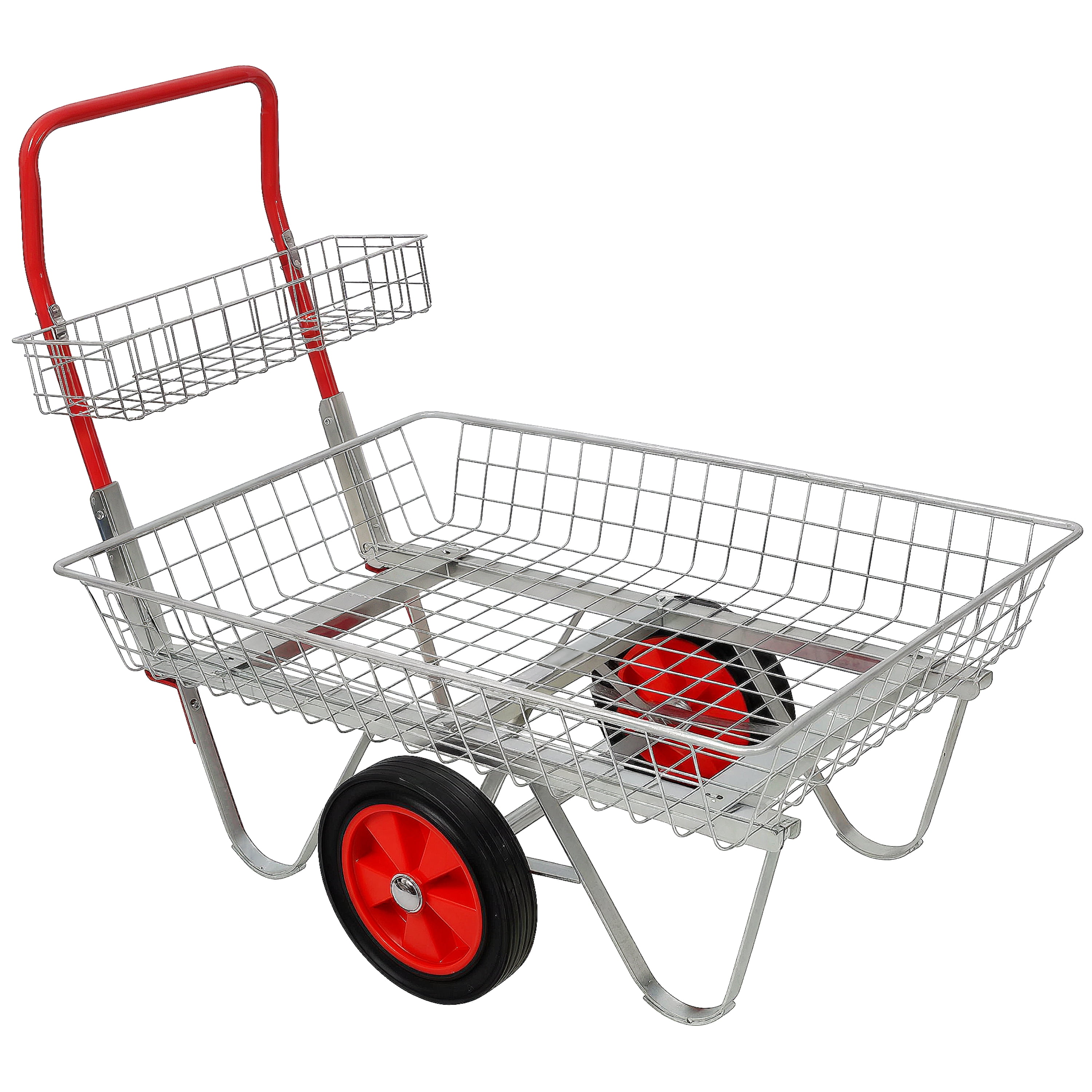 Heavy‑Duty Garden Centre Utility Trolley with 11" Solid Rubber Wheels, 330lbs Capacity Rolling Storage Cart for Outdoor Patio Yard Lawn Plants Soil Gardening Tools