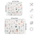 thumbnail image 4 of Yayeee Dish Drying Mat for Kitchen Counter 18"x24" Microfiber Absorbent Pad, Green Garden Pattern, 4 of 7
