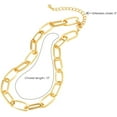 thumbnail image 2 of Dainty and Chunky Gold Chain Necklace Ladies Jewelry, 2 of 8