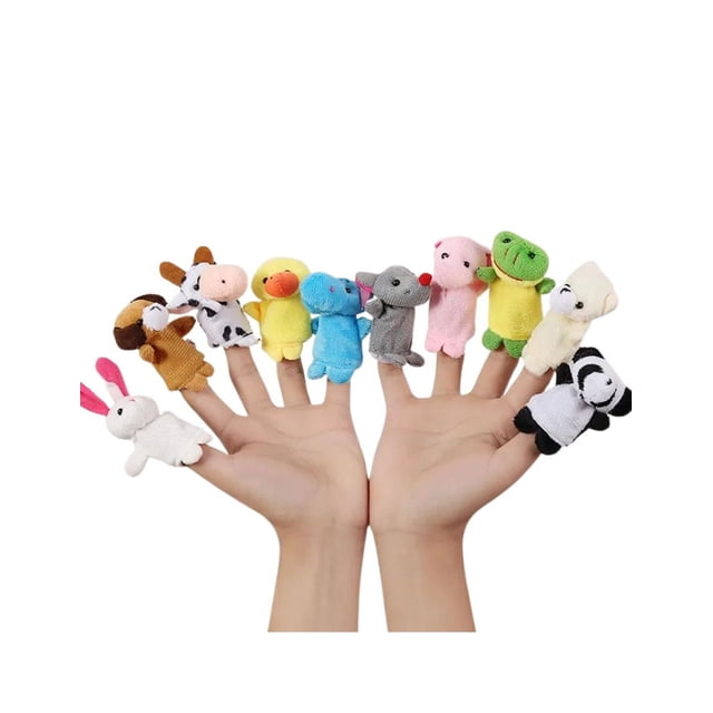 Títeres de Dedo MUYTU Set de 10 Piezas Animales de Peluche