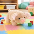 thumbnail image 6 of Plush Pig Toy, Gray Stuffed Animal Electronic Pet Interactive Play Toy For Kids 1 Piece, 6 of 6