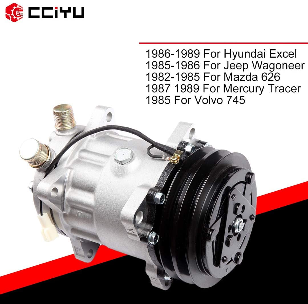 ECCPP A/C Compressor with Clutch Compatible fit for CO 4647C 2259344000 fits Excel Wagoneer Mazda 626 Mercury Tracer 