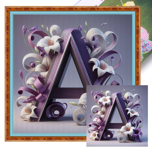 Hilo Algodón Ecológico Bordado Letra Impresa 11CT Punto Cruz 40x40cm