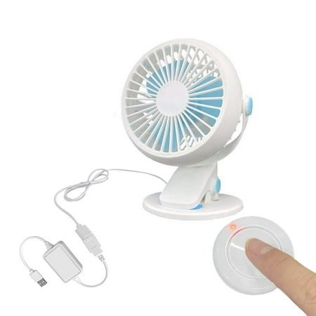 

FSLiving Remote Control Fan USB-Powered Fan Office Desk Fan for Traveling Computer 5.5-Inch Mini fan Air Circulating with 2 Cooling Speeds Silent and Portable White - 1 Pack