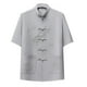 thumbnail image 2 of pstuiky camisetas de hombre, Camisa informal de manga corta, cuello alto, lisa y cómoda para hombre camisetas de hombre xxl, 2 of 3