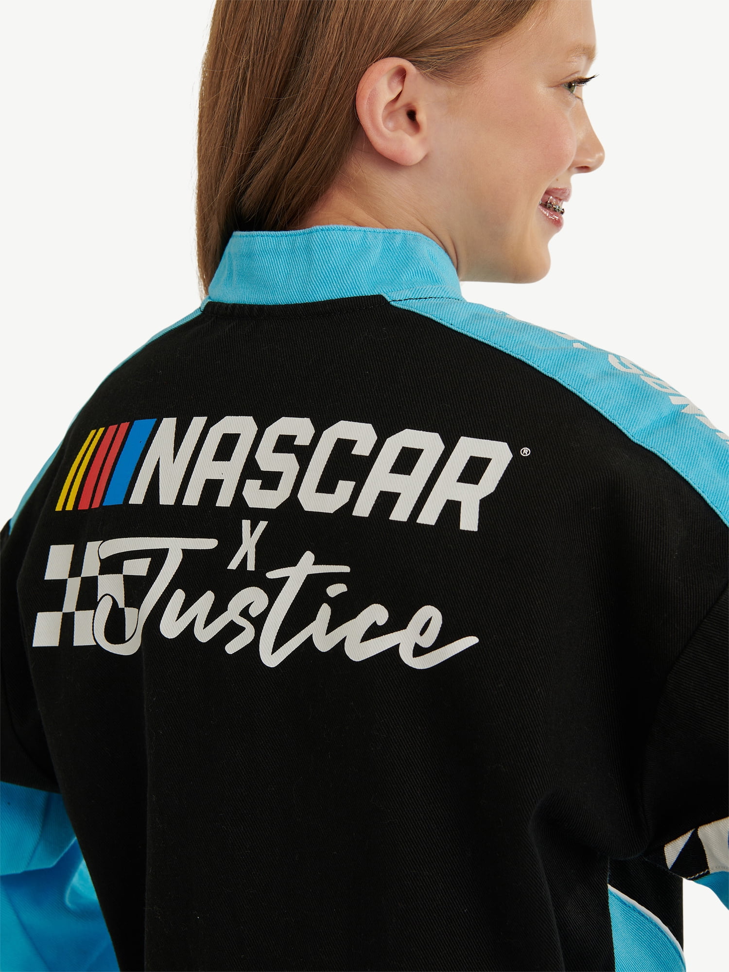 Justice Girl's NASCAR X Justice Collab Racing Jacket, Sizes XS - XLP