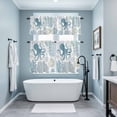 thumbnail image 3 of Blue Octopus Coastal Kitchen Curtains Sets for Windows 24 Inch Length, Summer Beach Nautical Coral Rod Pocket Window Treatments Tier Curtains and Valances Set for Bedroom/Bathroom, 3 of 8