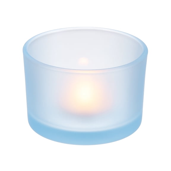Uxcell Votive Candle Holders, 2.8 Inch Glass Tealight Candle Holder for Wedding Table Centerpieces, Frosted Blue