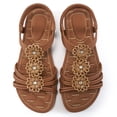 thumbnail image 3 of Ablanczoom Womens Sandals Summer Comfort Flower Dressy Flats Sandal for Women Shoes, 3 of 6
