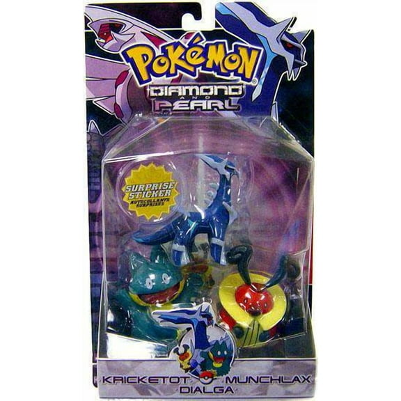 Pokemon Series 2 Dialga, Munchlax & Kricketot Figure 3-Pack