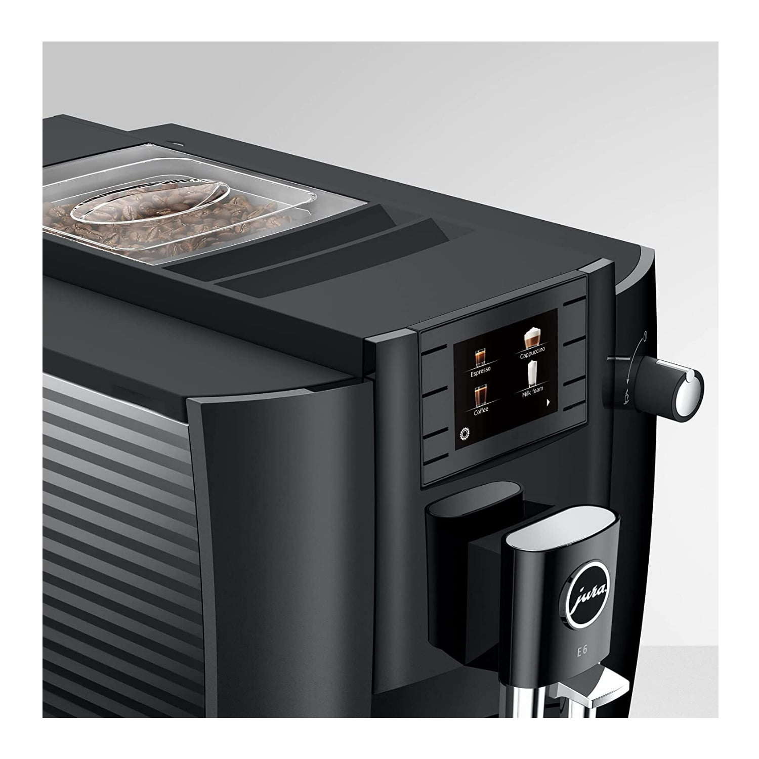 Jura 15622 E6 Automatic, Cost-Efficient Espresso Machine with Easy Cappuccino Function (Piano Black)