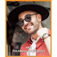 thumbnail image 3 of Cyxus Round Polarized Sunglasses Anti Glare UV400 Unisex, 3 of 8