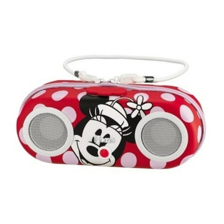 Jensen Ipod Docking System - Kiddesigns DM-M13 Minnie Mouse Water Resistant Portable Stereo Ipod Dock