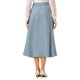 thumbnail image 3 of Falda A-Line para mujer INSPIRE CHIC, falda maxi elástica de cintura alta con bolsillos L azul polvo, 3 of 5