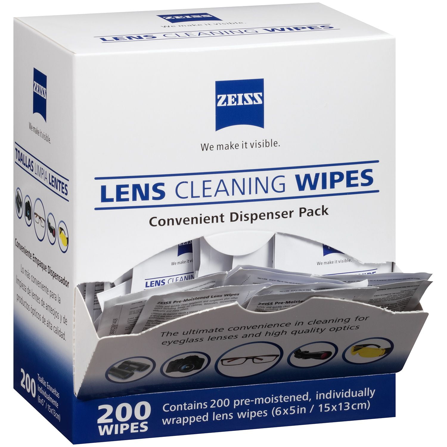 Zeiss Pre-Moistened Lens Cleaning Wipes (200 ct.) - Walmart.com