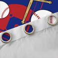 thumbnail image 5 of Homewish Cartoon Baseball Player Black Out Curtains for Kid, Royal Blue City Print Curtains Pack of 2 (42x63 Each), Ball Sports Theme Bedroom Curtains, Living Room Curtains Decor, 5 of 7