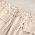 thumbnail image 5 of CQONEPT Girls' Cotton Pant with Pockets Wide Leg Baggy Fashion Pant Elastic Waist Solid Comfy School Trousers 2-14 Years Beige 9-10 Years, 5 of 6