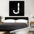 thumbnail image 2 of ARTCANVAS Classy Black White Marble Alphabet Letter J Canvas Art Print - Size: 36" x 36" (1.50" Deep), 2 of 9