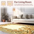thumbnail image 2 of Ultra Soft Area Rug, Imperial Scrollwork Motif with Classic Palmette Ornamentation, Non Slip, Stain Resistant, Washable Area Rugs for Living Room, Bedroom(Gold, 2X3), 2 of 8