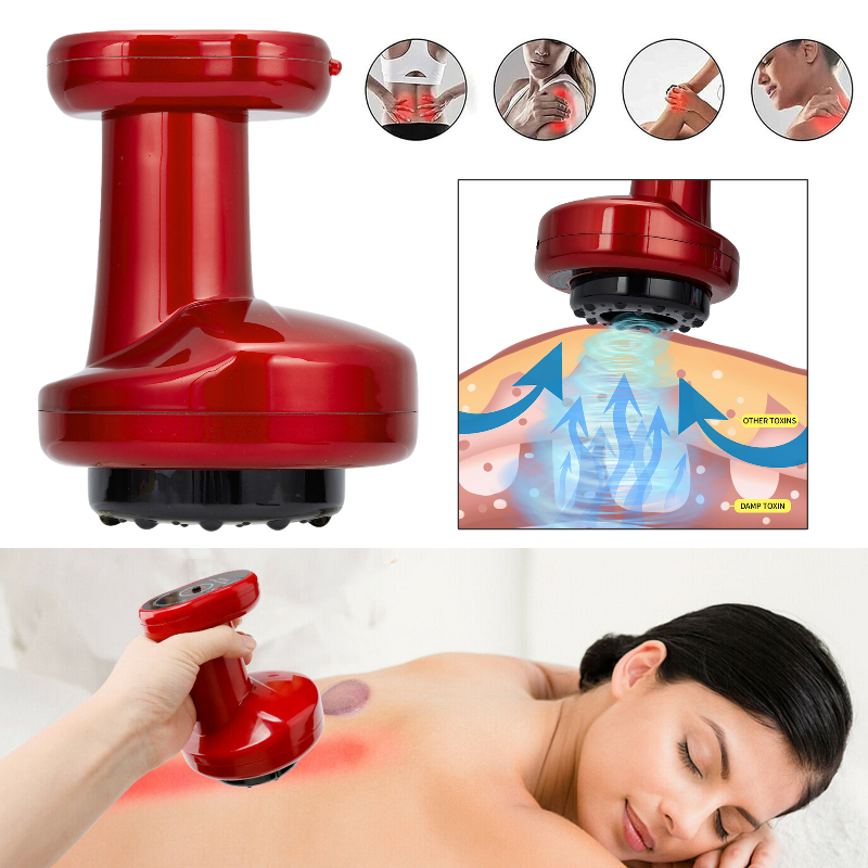 Electric Gua Sha Scrapping Massager and Cupping Therapy Tool, Handheld Physical Therapy Gua Sha Massage Device with Heat and Suction