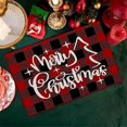 thumbnail image 1 of 4PCS Xmas Trees Snow Pink Christmas Placemats Winter Table Mats E, 1 of 5