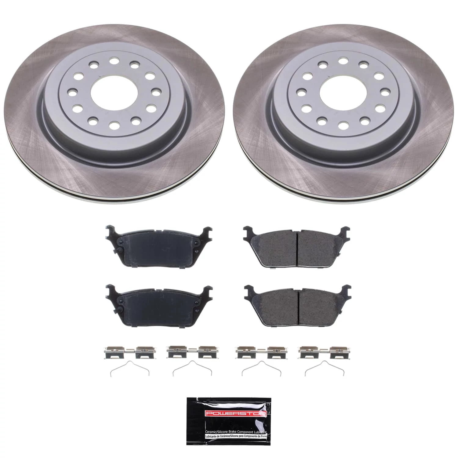 PowerStop Front and Rear Geomet Coated Brake Rotor and Pad Kit Fits: BUICK Select Models CRK9153