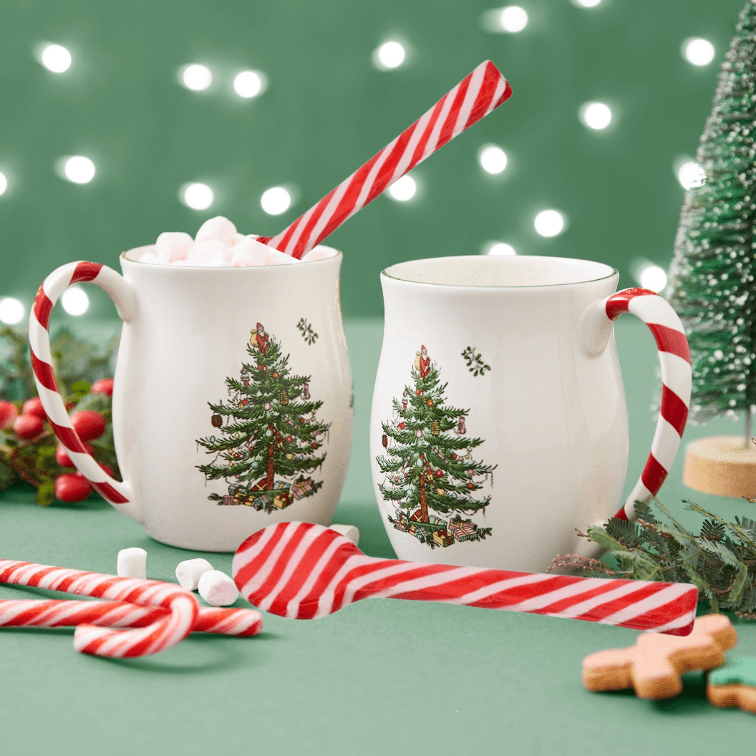Candy Cane Edible Spoons Peppermint Flavored Candy Hard Candies for Hot Chocolate or Coffee, Sweet Table Decor Christmas Holiday Stocking Stuffer & Party Favors 6-ct. Packs Set of 6 (36 Spoons Total)