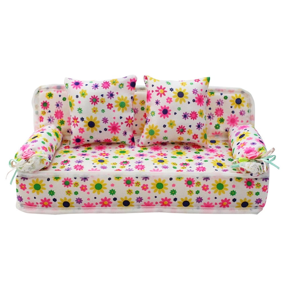 Lot De 10 Mini Coussins Roses 4x4 Cm – Accessoires Décoratifs Pour Maison De Poupée Échelle 1/12