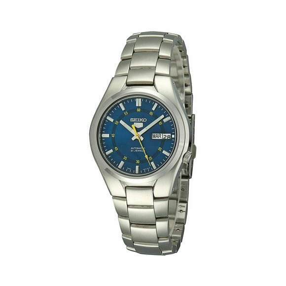 Seiko Men's 5 Automatic SNK615K Blue Stainless-Steel Self Wind Dress Watch