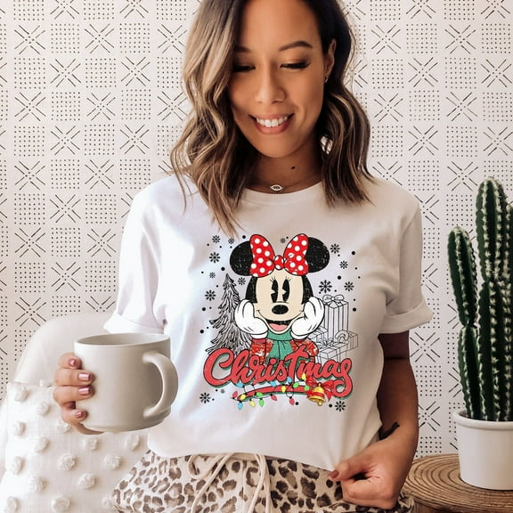 Vintage Mickey Minnie Christmas Shirt Disney Couple Christmas Shirt Minnie Shirt Family Christmas Shirt Disney Retro Shirt Disneyland Shirts-5Xl Shirt