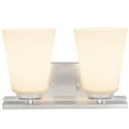 thumbnail image 4 of Aspen Creative 62215, Two-Light Metal Bathroom Vanity Wall Light Fixture, 11-5/8" Wide, Transitional Design in Brushed Nickel, 4 of 6