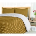 thumbnail image 5 of Ambesonne Abstract Duvet Cover Sets, Round and Striped Items, 2-Queen, Marigold and Charcoal Grey, 5 of 7