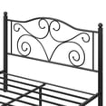 thumbnail image 6 of VECELO Metal Platform Bed Frame with Butterfly Shape Headboards and Footboard, Queen Size, Black, 6 of 9