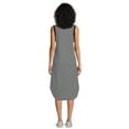 thumbnail image 3 of Time and Tru Women's Sleeveless Curve Hem Henley Midi Dress, 3 of 5