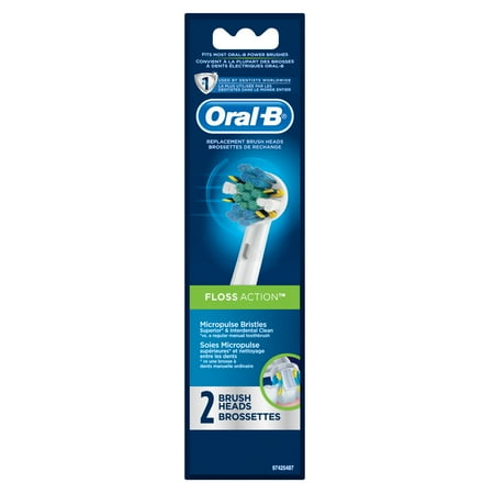 Triple Action Head - Oral-B Floss Action Replacement Electric Toothbrush Head 2 Count