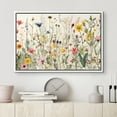 thumbnail image 3 of IDEA4WALL Framed Canvas Wall Art Minimal Wildflowers Floral Garden Illustrations Retro Countryside Art Botanical Colorful Print Relax/Calm for Living Room, Bedroom, Office - 24"x36" White, 3 of 5