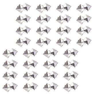 20Pcs Silver Tree Shape Rivets | Screw Back Studs For Bag Belt Leather DIY | Gothic Punk Craft Decoration Spikes