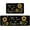 Black, variant on Bee Sunflower Spring Kitchen Mats Set of 2, Summer You are My Sunshine Home Decor Low-Profile Kitchen Rugs for Floor - 17x29 and 17x47 Inch
