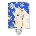 thumbnail image 1 of Carolines Treasures SS4668CNL Scottish Terrier Winter Snowflakes Holiday Ceramic Night Light, 1 of 2