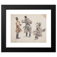 thumbnail image 2 of Ivan Ivanec 18x15 Black Modern Framed Museum Art Print Titled - Character Studies to the Step Scene (1914-1930), 2 of 5